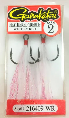 Gamakatsu Feathered Treble Hook 2pk
